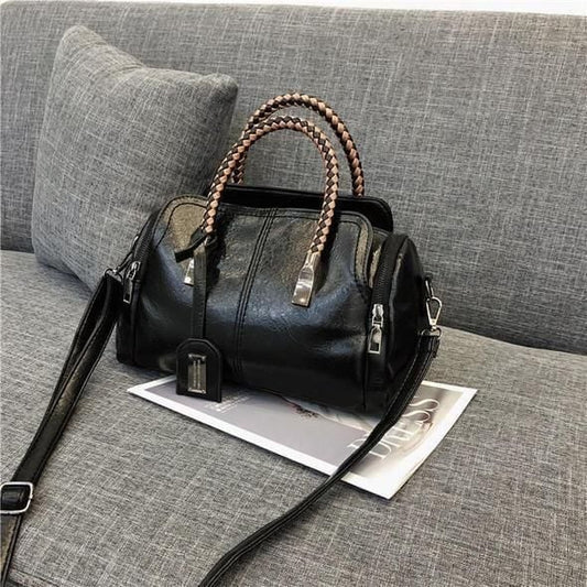 🔥 Super popularni proizvodi 🔥🍂👜 Nova Jesensko-Zimska Ženska Boston Torba – Retro Stil s Kontrastnim Bojama💥