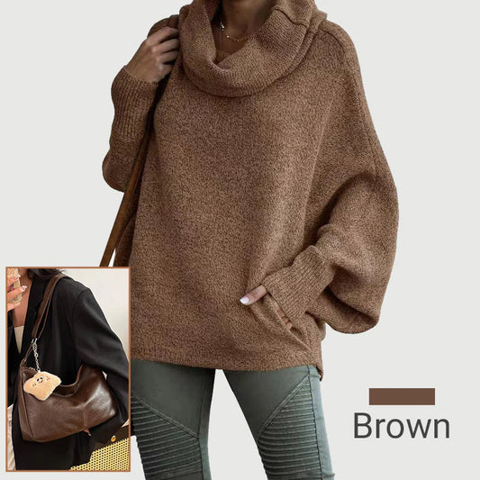 🔥 Super popularni proizvodi 🔥🧶✨ “Ženski pulover s visokim ovratnikom i džepovima”