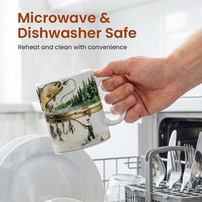 🔥 Super popularni proizvodi 🔥🎣☕ “Keramička šalica s ribolovnim motivom”