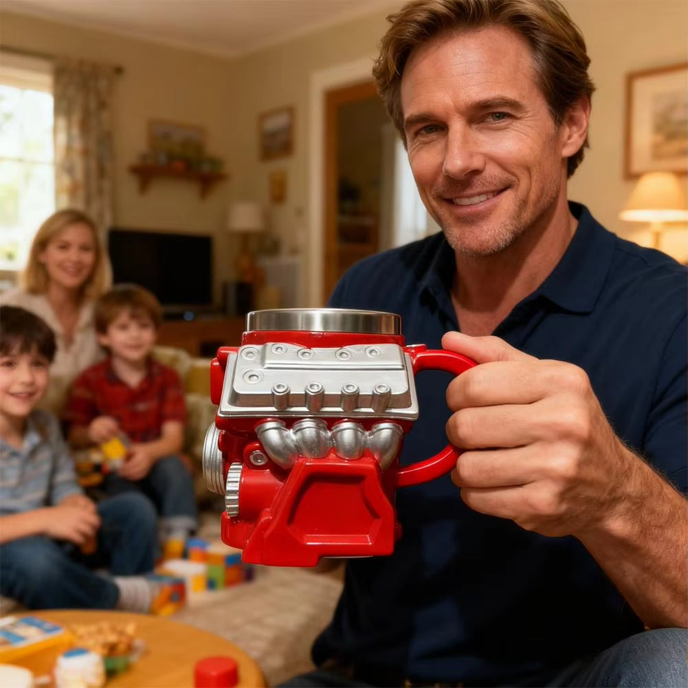 💥Snažan estetski dojam! Šalice od nehrđajućeg čelika inspirirane V8 motorima✅