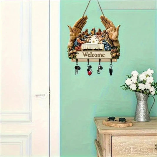 🔥 Super popularni proizvodi 🔥Zidni ukrasni drveni držač za ključeve