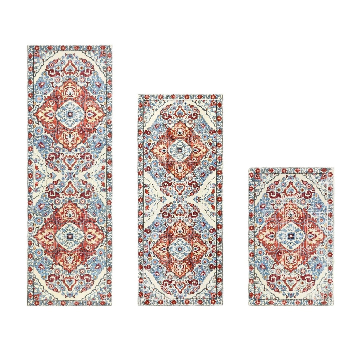 ✨Set tepiha za kuhinju u boemskom stilu (3 komada) | Neklizajući i perivi, savršeni za stvaranje elegantne atmosfere💖