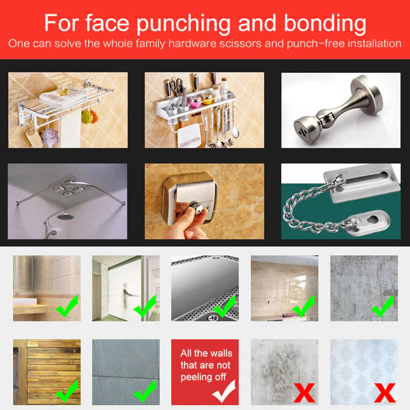 🔥Kupi jedan dobi jedan gratis🔥🛠️💧 Snažno ljepilo bez bušenja za kupaonske dodatke i kućnu montažu💥