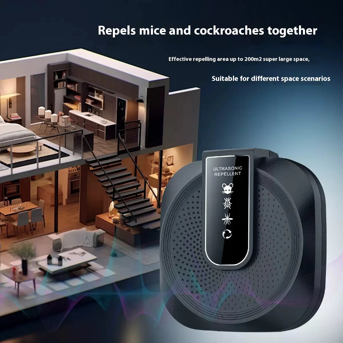✨Reci zbogom problemima sa štetočinama uz naš pametni ultrazvučni odvraćač glodara 360° – miševima više nema mjesta za skrivanje! 🚫🐭