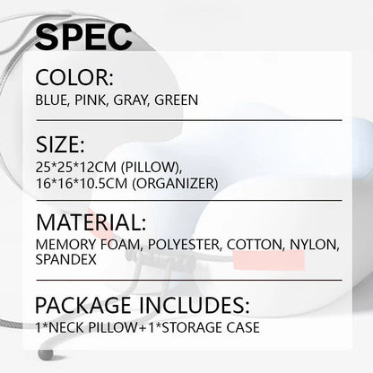 🛌Jastuk za vrat od memorijske pjene u obliku slova U✈️｜ 🔥Udoban za putovanja i uredski rad✨