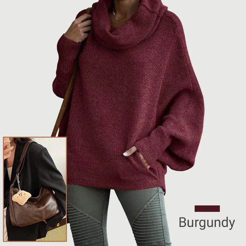 🔥 Super popularni proizvodi 🔥🧶✨ “Ženski pulover s visokim ovratnikom i džepovima”