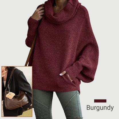 🔥 Super popularni proizvodi 🔥🧶✨ “Ženski pulover s visokim ovratnikom i džepovima”