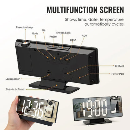 🔥 Super popularni proizvodi 🔥🪞⏰ LED Zrcalni Sat za Stol – Jednostavan Dizajn za Svaki Prostor💥