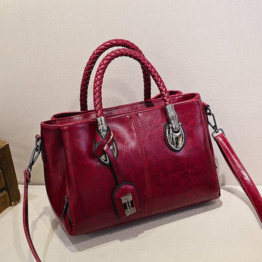 🔥 Super popularni proizvodi 🔥🍂👜 Nova Jesensko-Zimska Ženska Boston Torba – Retro Stil s Kontrastnim Bojama💥