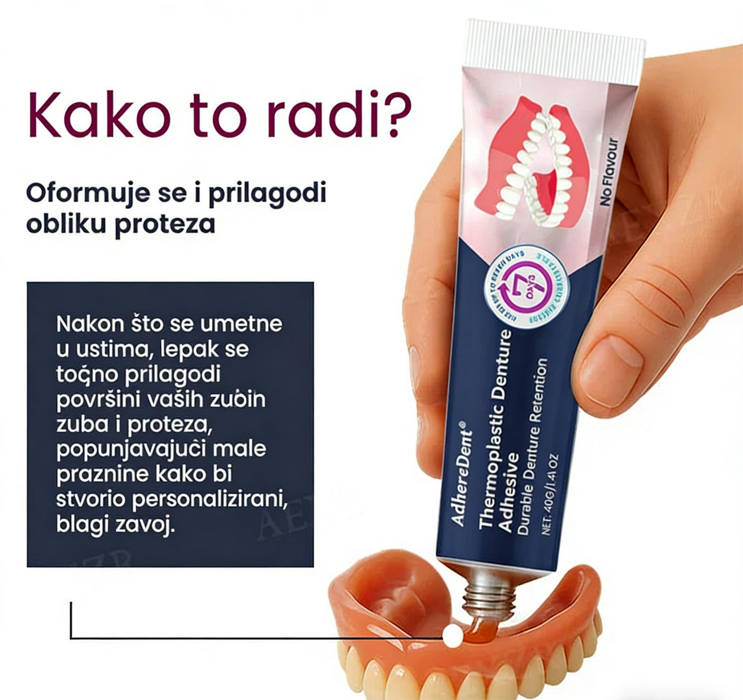 📢📢Kupi jedan dobi jedan gratis🔥POPUSTA!!🔥AdhereDent® Termoplastično ljepilo za proteze ⏳