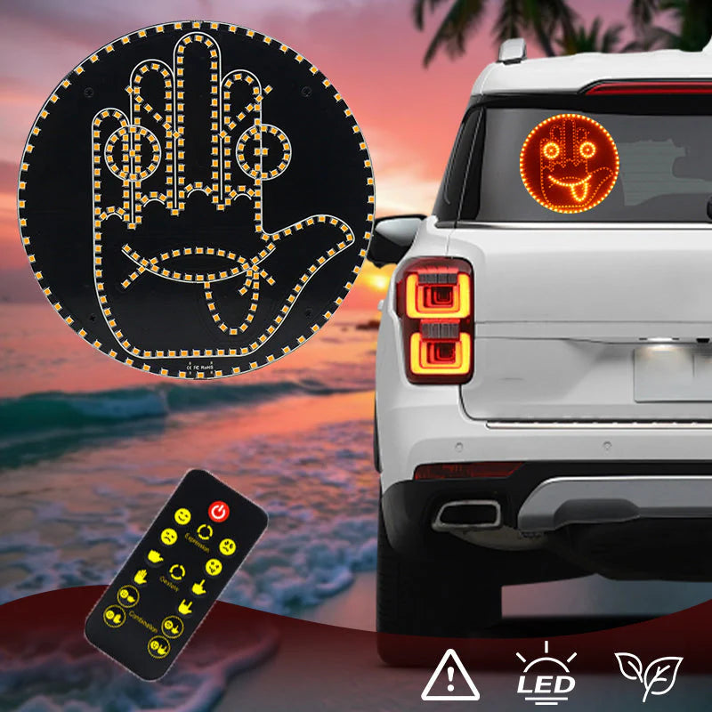 🚗LED emoji svjetla za stražnje staklo automobila😜, super isplativa personalizirana modifikacija🔥