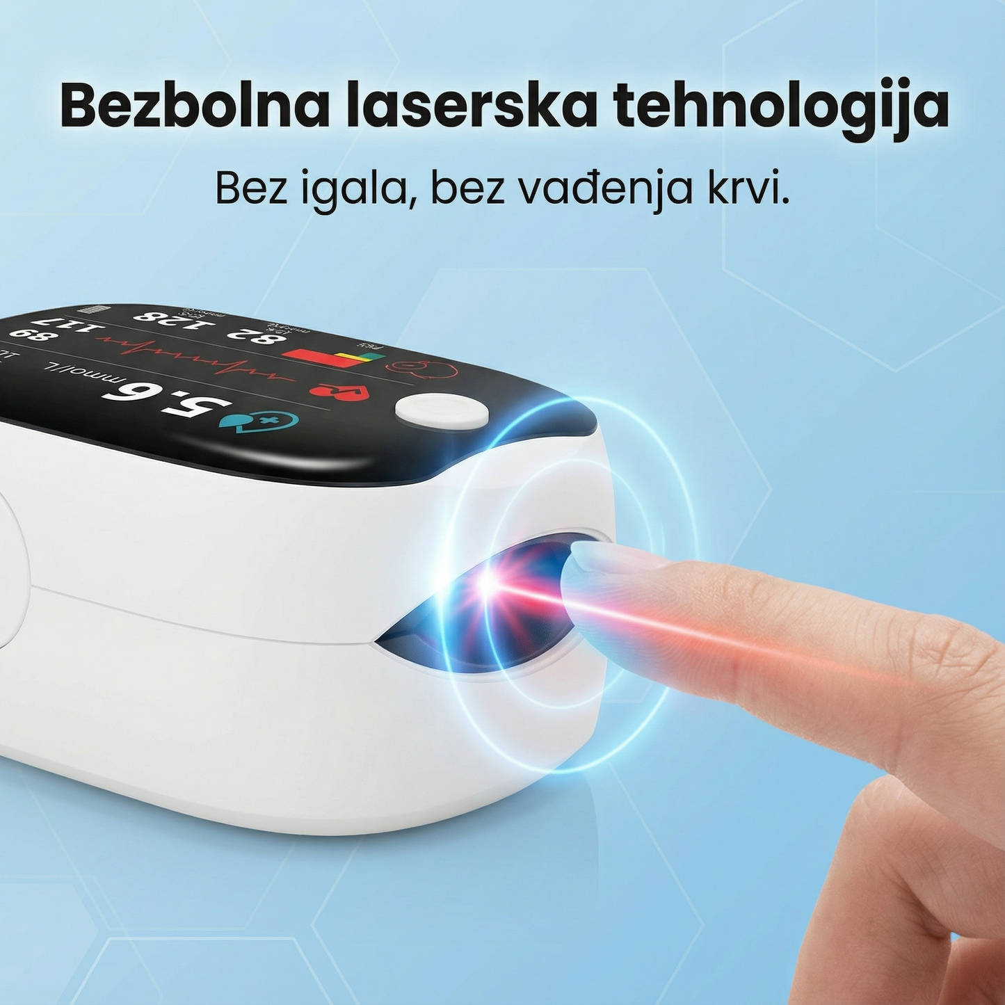 📢📢POPUSTA!!🔥Kupi jedan dobi jedan gratis🔥Clinclii™ GlucoSense precizni laserski monitor za mjerenje glukoze i kisika u krvi