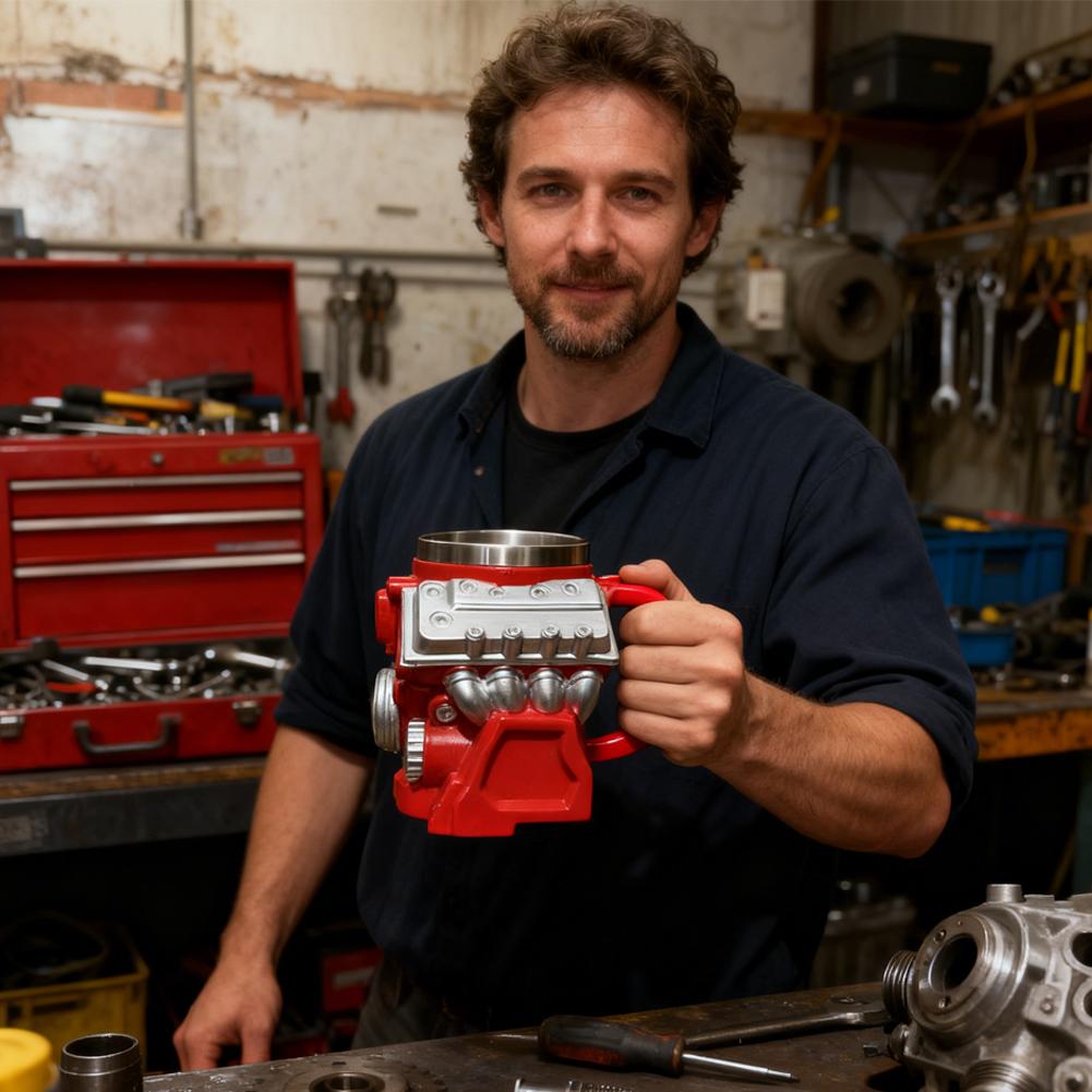 💥Snažan estetski dojam! Šalice od nehrđajućeg čelika inspirirane V8 motorima✅