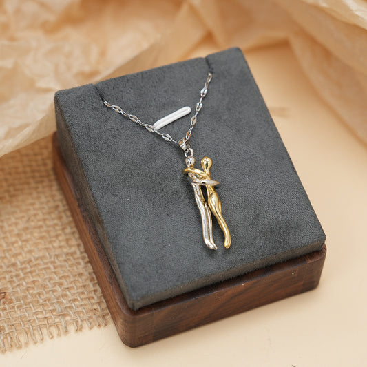 🔥 Super popularni proizvodi 🔥Bakrena ogrlica s privjeskom za grljenje parova