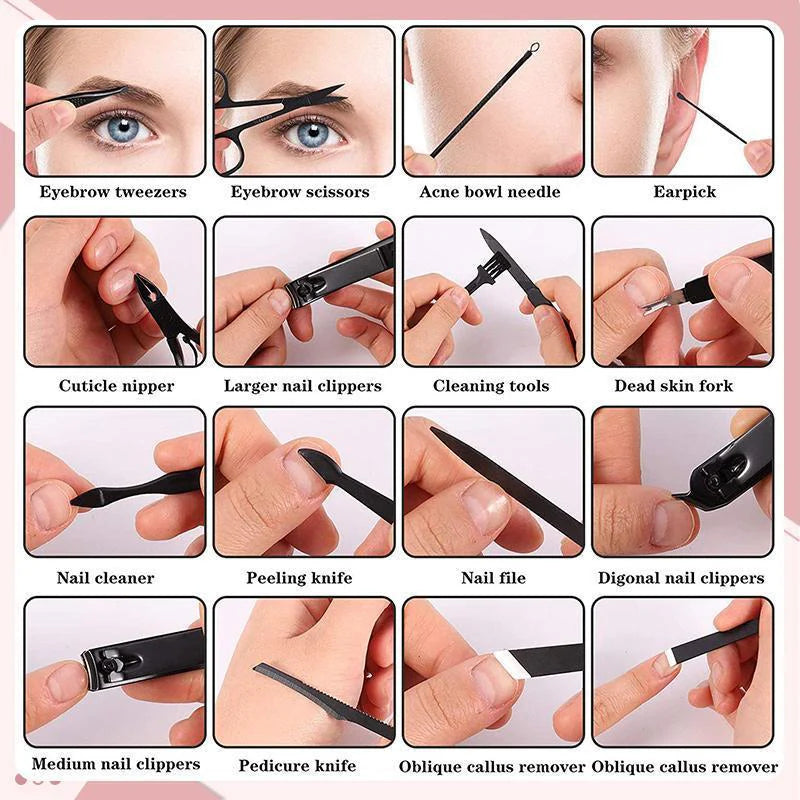 Set za njegu noktiju, 16 komada (10 boja)