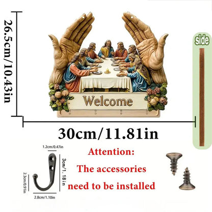 🔥 Super popularni proizvodi 🔥Zidni ukrasni drveni držač za ključeve