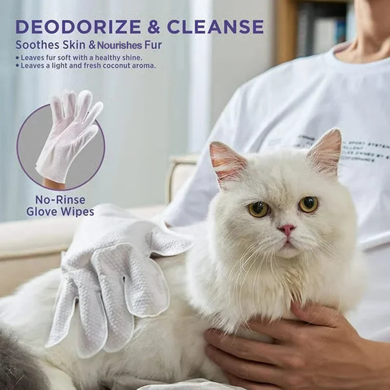 🔥🔥Jednokratne vlažne maramice za čišćenje kućnih ljubimaca | Bez ispiranja, dezodoriraju i nježne, s pet prstiju